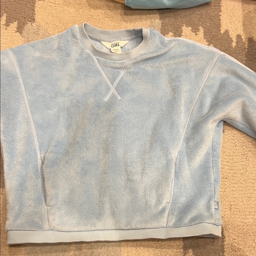 Athleta girl Cozy Light Blue Sweatshirt
